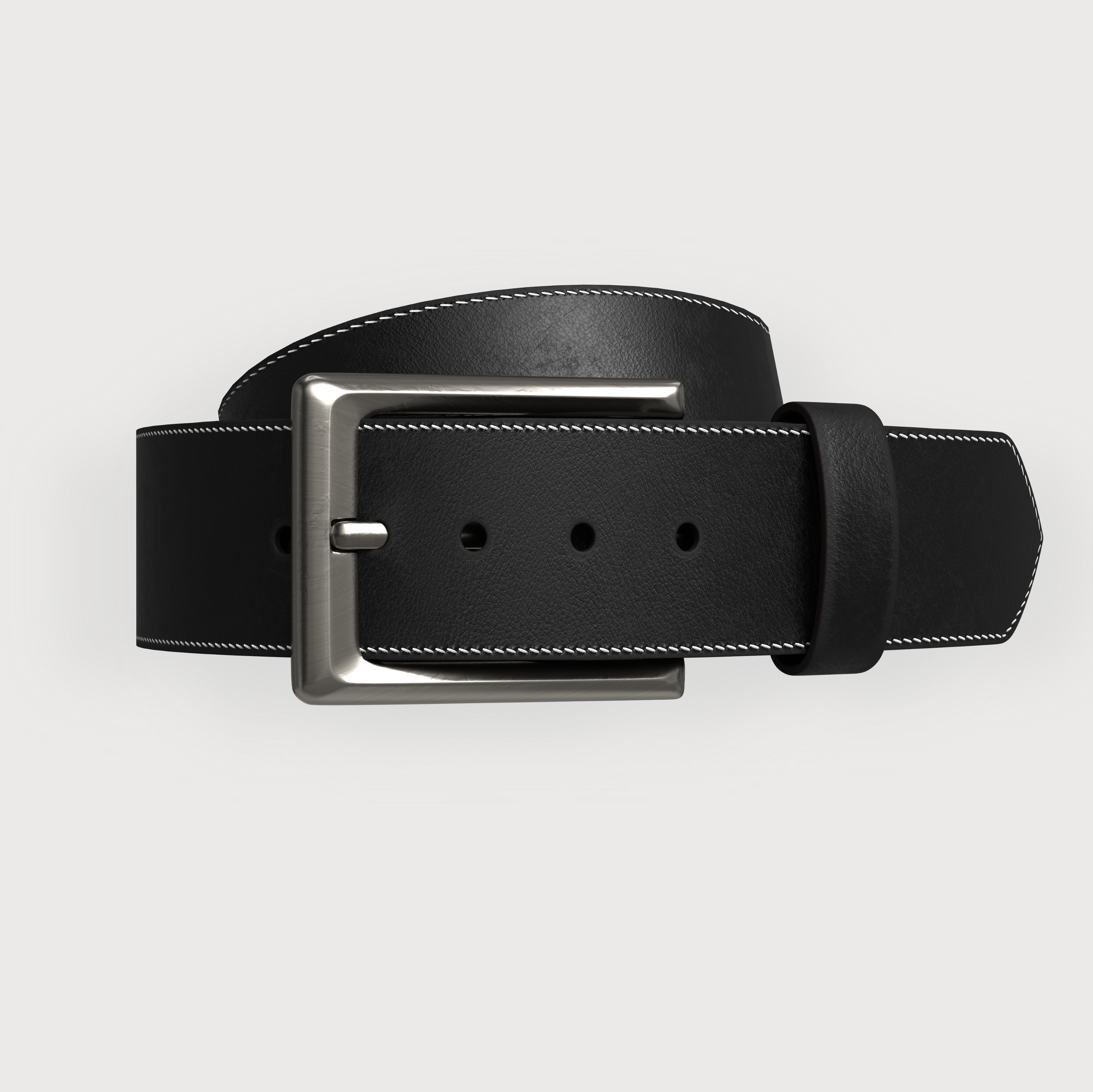 Stitched Leather Belt For Mens